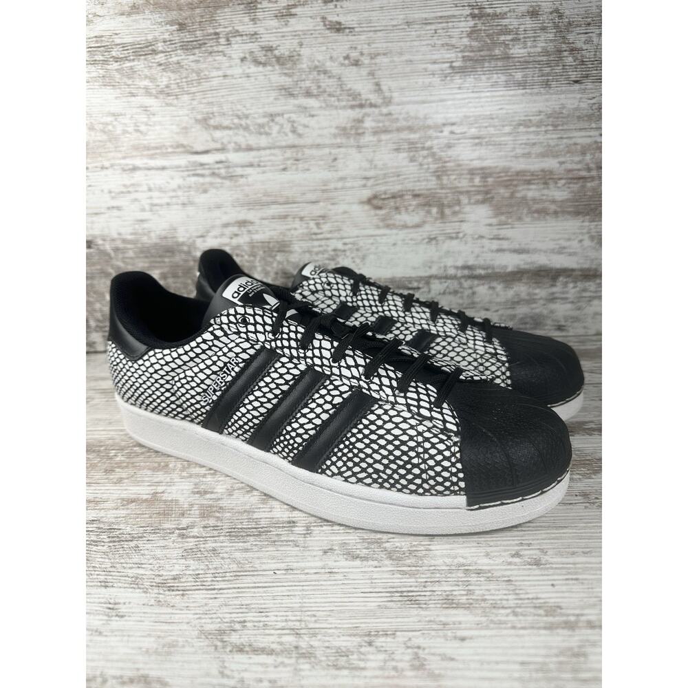 Men's Adidas Superstar 'Snake Pack' Black/White Low Top Sneakers Sz 12 EUC!
